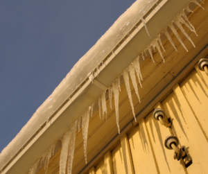 Ice formation in gutters