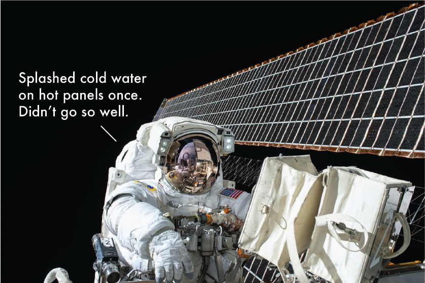 solar panel astronaut